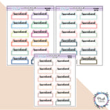 Appointment Script Box Planner Stickers