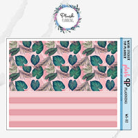 7x9 or 8.5x11 Planner Tropical Pinks and Greens Deco Planner Stickers