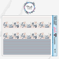 7x9 or 8.5x11 Planner Cotton Floral Design Deco Planner Stickers