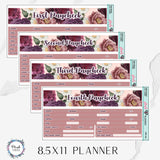 8.5x11 Paycheck Budget Kit (1-4) or Singles Planner Stickers, Floral Design Color