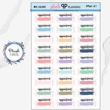 Appointment Bracket Watercolor Swatch Design Planner Stickers