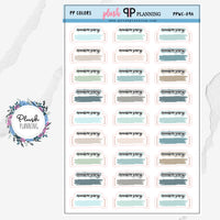 Anniversary Bracket Watercolor Swatch Design Planner Stickers