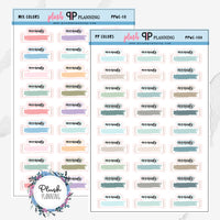 Errands Bracket Watercolor Swatch Design Planner Stickers