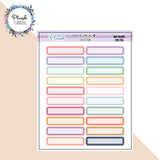 Basic Label Planner Stickers, Minis Collection