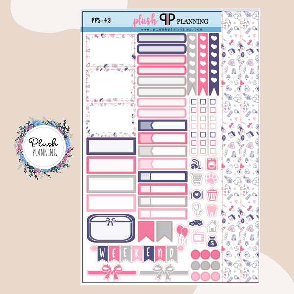 All about LOVE, Valentines Theme, Love Theme Planner Stickers Sampler, Love Pattern