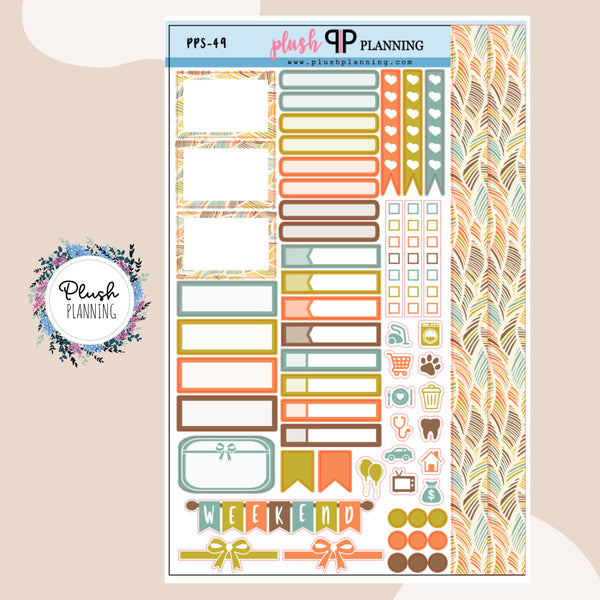 Abstract Pattern Planner Stickers Sampler, Abstract Design