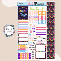 Cinco de Mayo Sampler Planner Stickers, Cinco de Mayo Pattern