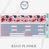 8.5x11 Paycheck Budget Kit (1-4) or Singles Planner Stickers