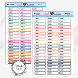 Tutor Script Label Planner Stickers, Tutor Schedule