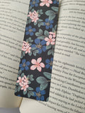 Pink and Blue Flowers Bookmark, Rounded Corners