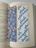 Spring Floral Pattern Bookmark, Rounded Corners