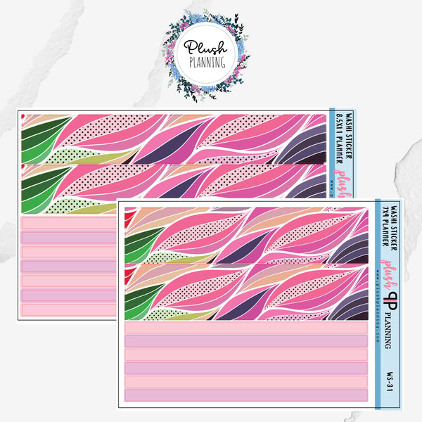 7x9 or 8.5x11 Planner Vibrant Colors Pattern Deco Planner Stickers