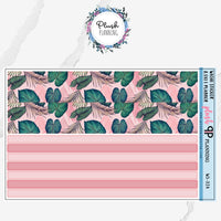 7x9 or 8.5x11 Planner Tropical Pinks and Greens Deco Planner Stickers