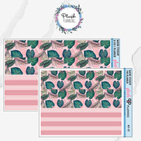 7x9 or 8.5x11 Planner Tropical Pinks and Greens Deco Planner Stickers