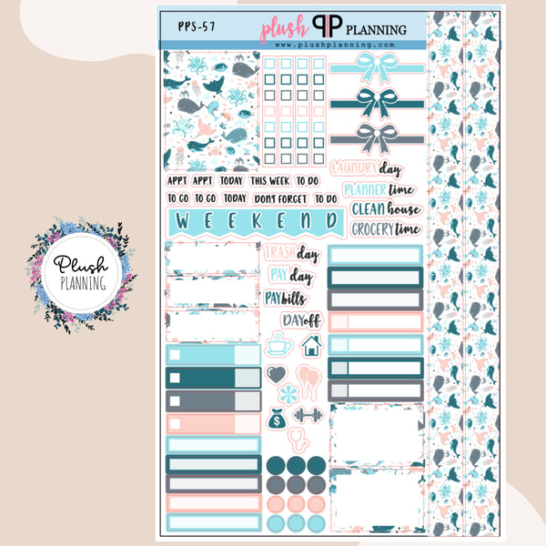 Under The Sea Friends Design Planner Stickers Sampler, Animals Pattern Design