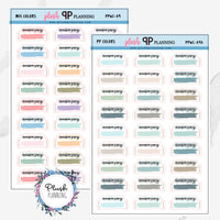 Anniversary Bracket Watercolor Swatch Design Planner Stickers