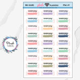 Anniversary Bracket Watercolor Swatch Design Planner Stickers