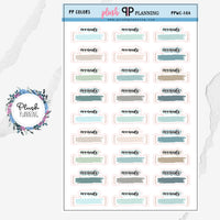 Errands Bracket Watercolor Swatch Design Planner Stickers