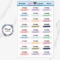 Errands Bracket Watercolor Swatch Design Planner Stickers