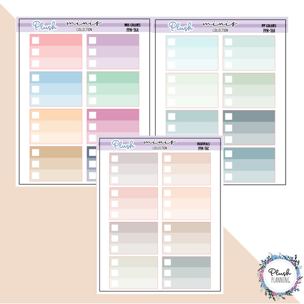 Half Ombre Checklist Planner Stickers