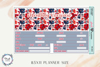 8.5x11 Planner Size Budget Monthly Kit or Singles