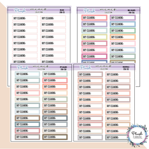 Dry Cleaning Label Tracker Planner Stickers