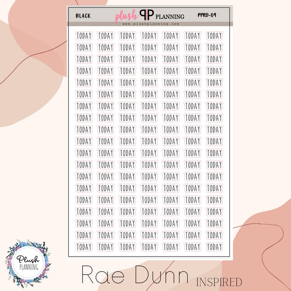 TODAY Script Planner Stickers, Rae Dunn Inspired