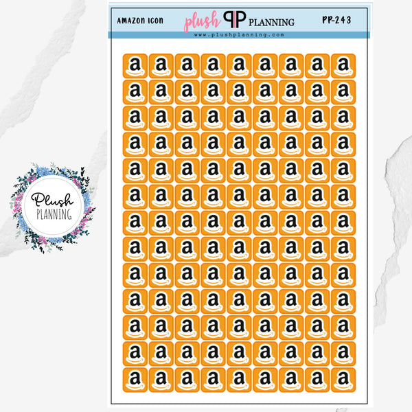 Amazon Icon Label Planner Stickers, Amazon Listing Sales or Buying Tracker