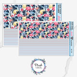 7x9 or 8.5x11 Planner Blue Floral Flowers Deco Planner Stickers