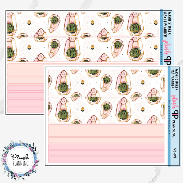 7x9 or 8.5x11 Planner Gold Terrarium Planner Stickers