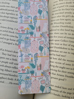 Pink and Teal Nice and Cozy Essentials Bookmarks, Cozy Home Bookmarks, Bookmarks, Rounded Corners