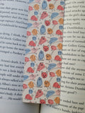 Neutral Minimalist Cats Pattern Bookmarks, Neutral Bookmarks, Cat Bookmarks, Rounded Corners