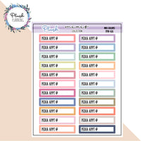 PEDIA Appt Planner Stickers