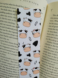 Mr. Cow Moo Pattern Bookmarks, Cow Print Bookmarks, Cow Bookmarks, Rounded Corners