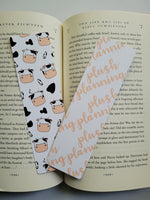 Mr. Cow Moo Pattern Bookmarks, Cow Print Bookmarks, Cow Bookmarks, Rounded Corners