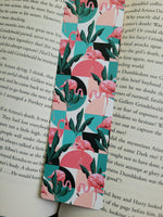 Geometric Flamingos Pattern Bookmarks