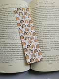 Neutral Boho Rainbows Pattern Bookmarks, Rainbows Print Bookmarks, Boho Bookmarks, Neutral, Rounded Corners