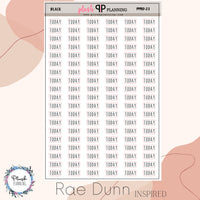 TODAY Script Planner Stickers, Rae Dunn Inspired