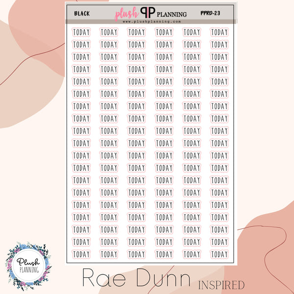 TODAY Script Planner Stickers, Rae Dunn Inspired