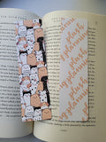 Neutral Puppies Bookmarks, Dog Paws Bookmarks, Dog Bookmarks, Rounded Corners