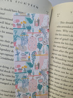 Pink and Teal Nice and Cozy Essentials Bookmarks, Cozy Home Bookmarks, Bookmarks, Rounded Corners