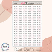 NO WORK SCRIPT Planner Stickers, Rae Dunn Inspired