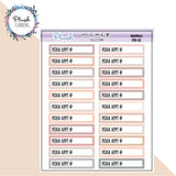 PEDIA Appt Planner Stickers