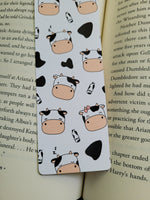 Mr. Cow Moo Pattern Bookmarks, Cow Print Bookmarks, Cow Bookmarks, Rounded Corners