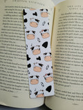 Mr. Cow Moo Pattern Bookmarks, Cow Print Bookmarks, Cow Bookmarks, Rounded Corners