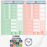 EC 7x9 Monthly Color Functional Stickers (Monthly or Weekly) Planner Stickers