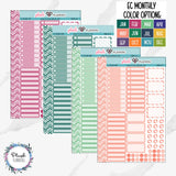 EC 7x9 Monthly Color Functional Stickers (Monthly or Weekly) Planner Stickers