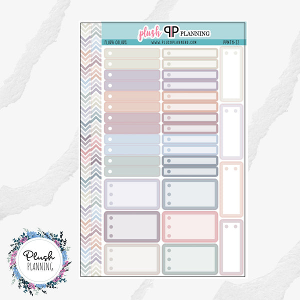 EC 8.5x11 MCC Monthly Sheet Planner Stickers, Bullet Label Sticker, Bullet Boxes