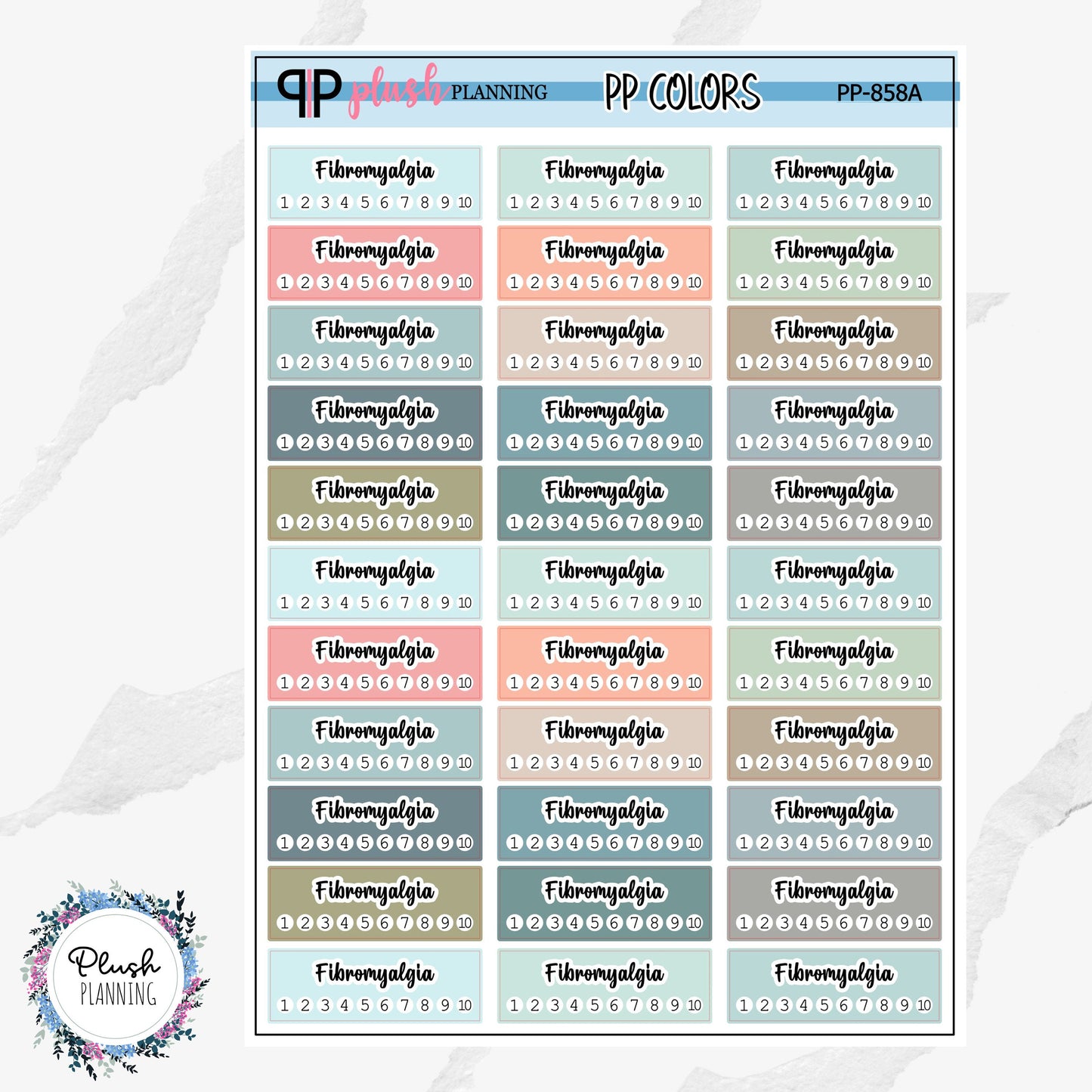 Fibromyalgia PAIN TRACKER, Pain Scale Level