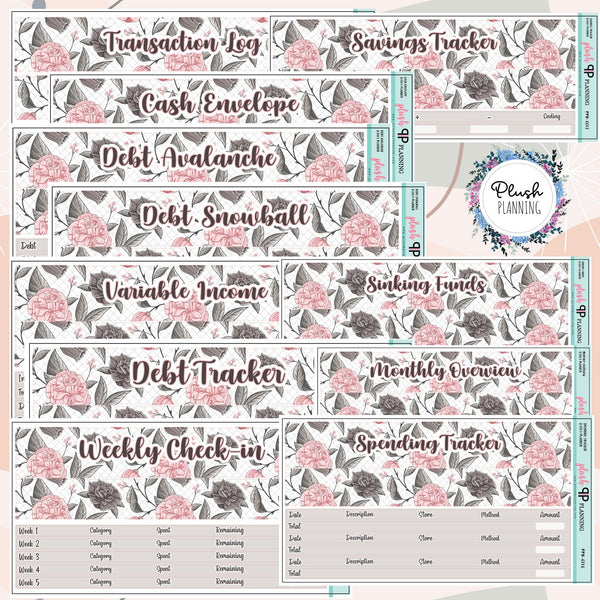 8.5x11 Planner Size Budget Monthly Kit or Singles